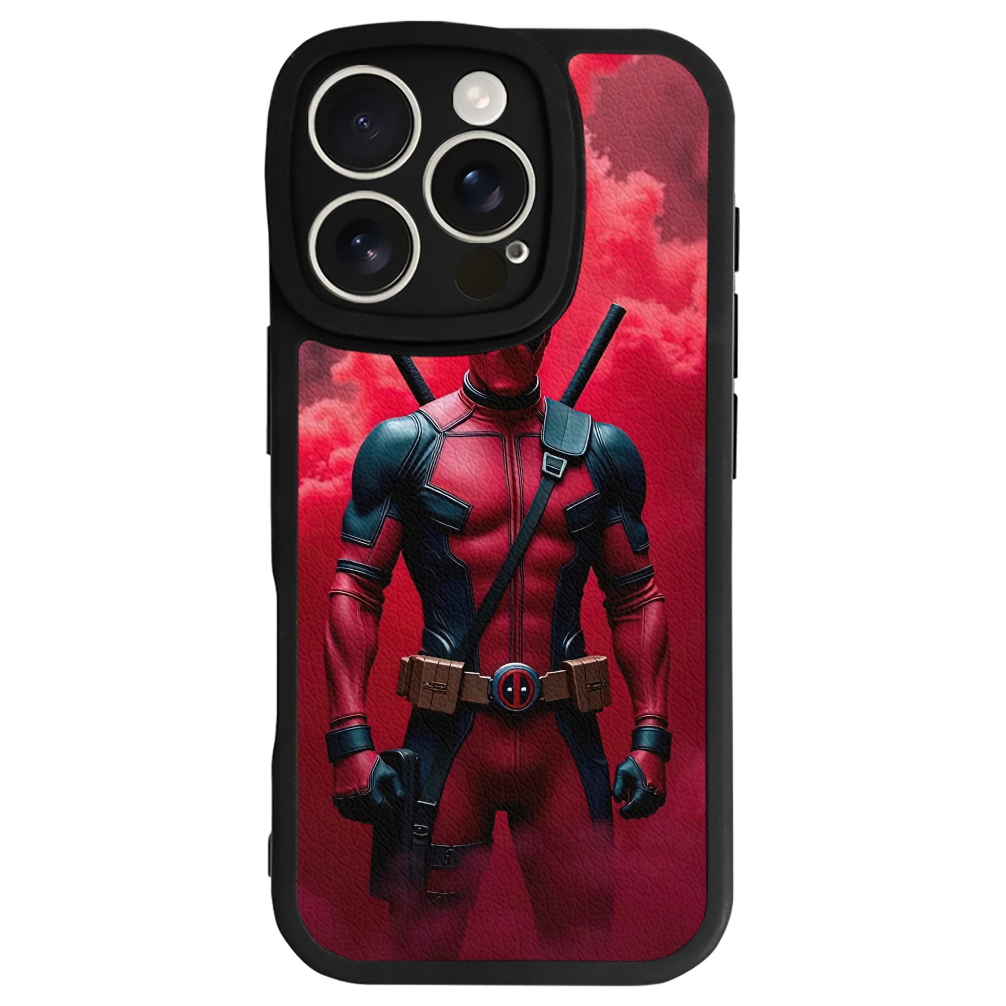 （画像用） Deadpool デッドプール 【iPhone 16シリーズ対応】シリコンスマホケース（レザー調） 材質：シリコン